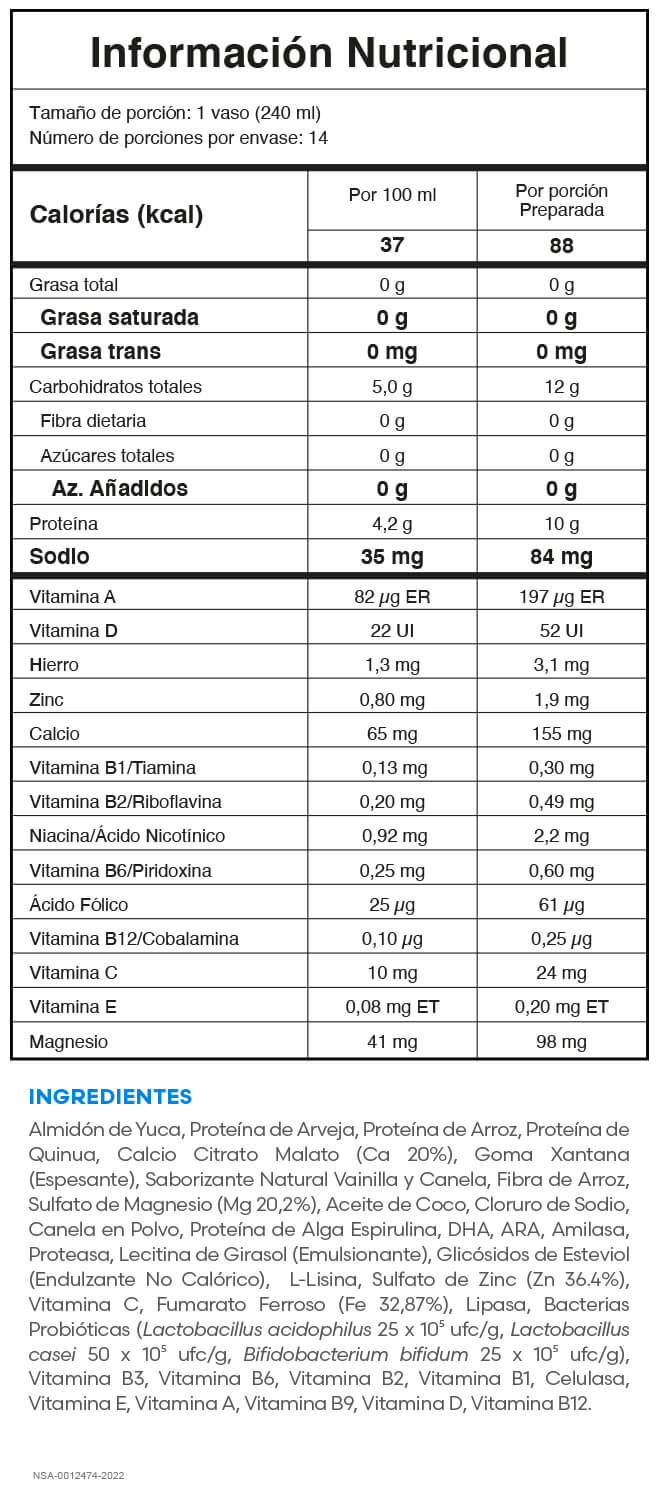 PROTEIN ACTIVE - VAINILLA Y CANELA Caja 14 x 25gr